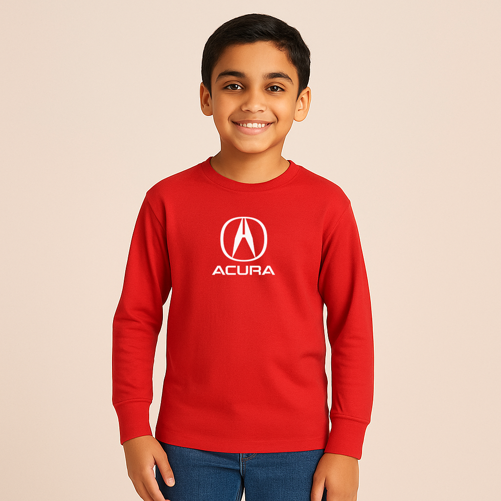 Youth Kids Acura Car Long Sleeve T-Shirt